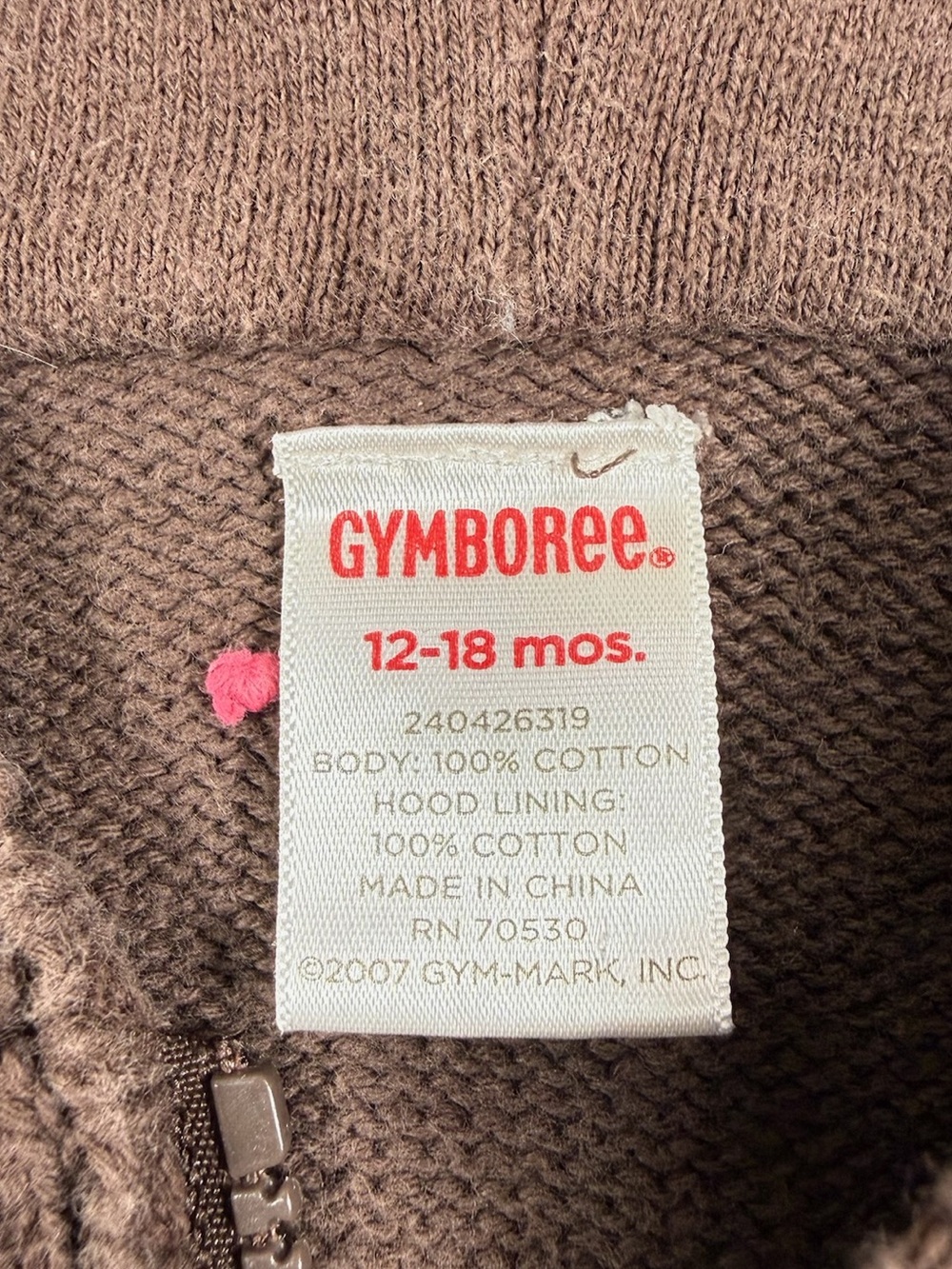 VINTAGE GYMBOREE Toddler Girls 2007 Botanical Babies Hooded Zip Cardigan 12-18M - Picture 3 of 11